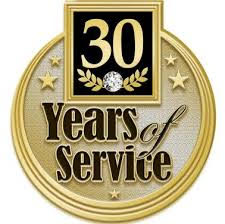 30 years of service
